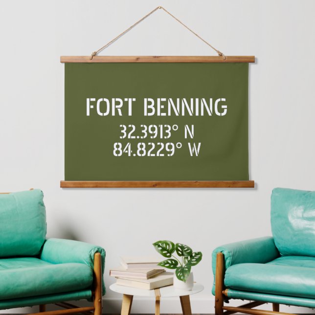Fort Benning Latitude Longitude  Hanging Tapestry (Living Room)
