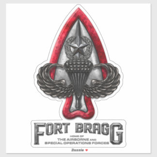 Fort Bragg 14" High Custom-Cut Vinyl Sticker