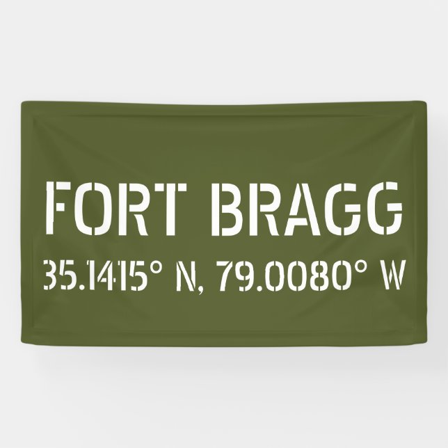 Fort Bragg Latitude Longitude  Banner (Horizontal)