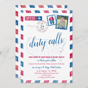 Fort Bragg, NC Military Moving Annoucement Invitation