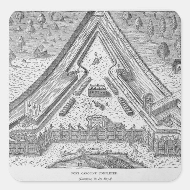 Fort Caroline Completed Square Sticker (Front)