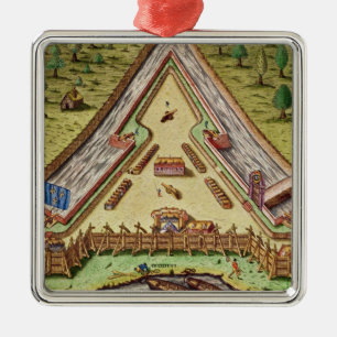 Fort Caroline, from 'Brevis Narratio' Metal Ornament