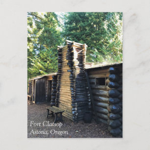 Fort Clatsop, Astoria, Oregon Postcard