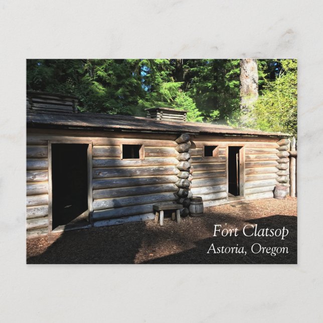 Fort Clatsop, Astoria, Oregon Postcard (Front)