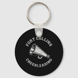 Fort Collins Cheer Distressed Retro 90's Cheerlead Keychain