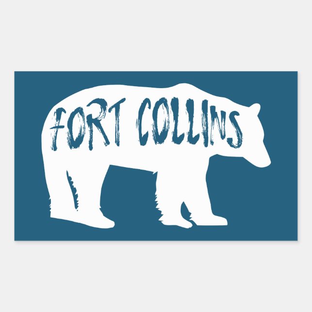 Fort Collins Colorado Bear Sticker (Front)