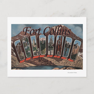 Fort Collins, Colorado - Large Letter Scenes Postcard