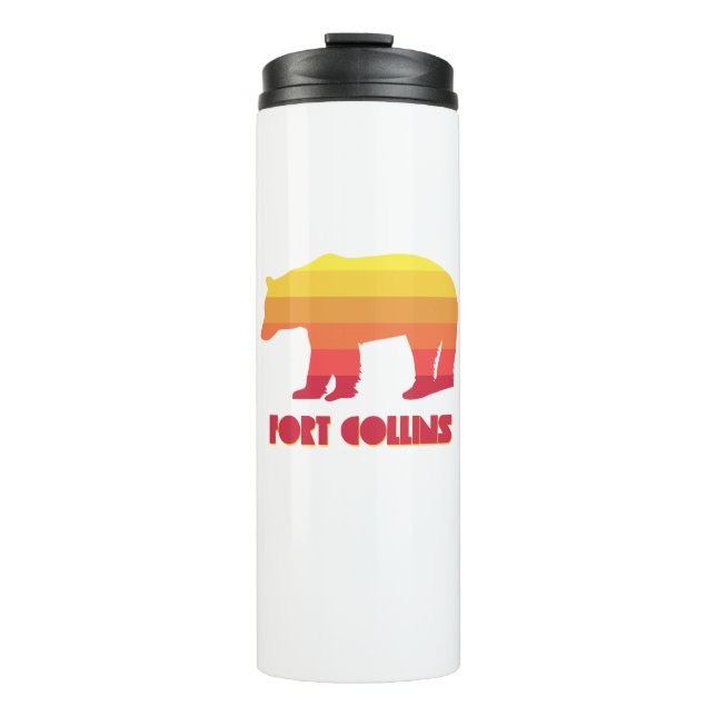 Fort Collins Colorado Rainbow Bear Thermal Tumbler (Front)