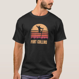 Fort Collins Colorado Skier Vintage Co Skiing 80s  T-Shirt