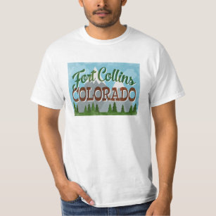Fort Collins Colorado Snowy Mountains T-Shirt