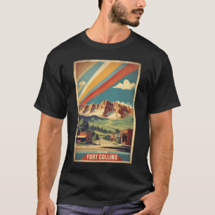 Fort Collins Colorado Usa Vintage Travel Tourism T-Shirt