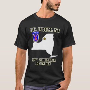 Fort Drum Army Base - 10th Mountain Division desig T-Shirt