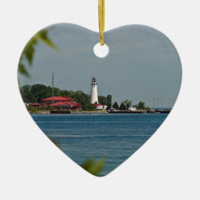 Fort Gratiot Lighthouse Ceramic Ornament (Front)