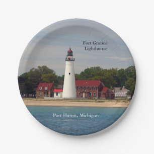 Fort Gratiot Lighthouse paper plate