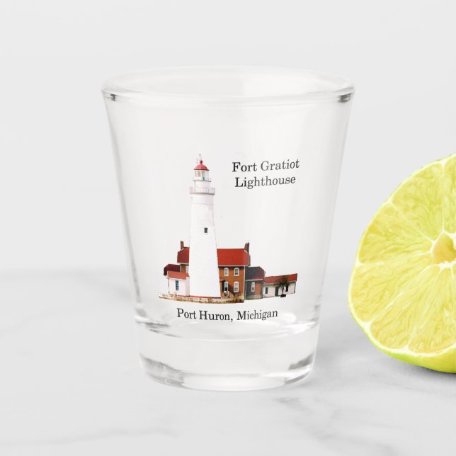 Fort Gratiot Lighthouse shot glass (Front)