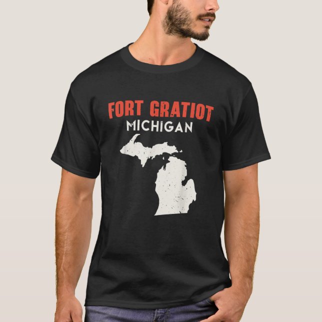 Fort Gratiot Michigan USA State America Travel Mic T-Shirt (Front)
