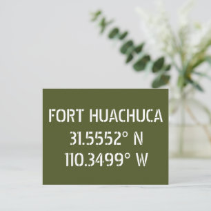 Fort Huachuca Latitude Longitude Postcard
