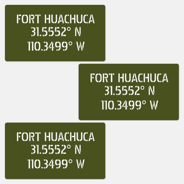 Fort Huachuca Latitude Longitude Waterproof (Group)
