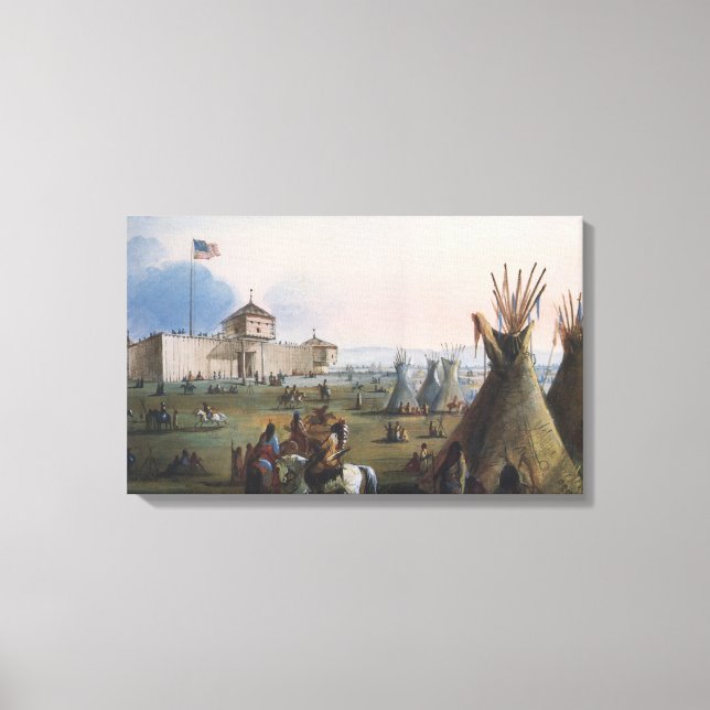 Fort Laramie, Sublette Fort, Fort William, Miller Canvas Print (Front)