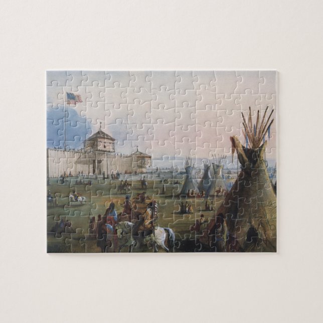 Fort Laramie, Sublette Fort, Fort William, Miller Jigsaw Puzzle (Horizontal)