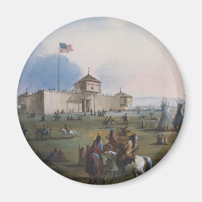 Fort Laramie, Sublette Fort, Fort William, Miller Magnet (Front)