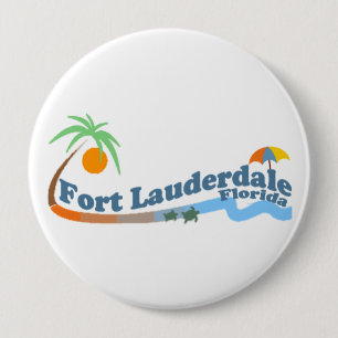 Fort Lauderdale. 4 Inch Round Button