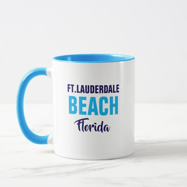 Fort Lauderdale Beach Florida Coffee Mug (Left)