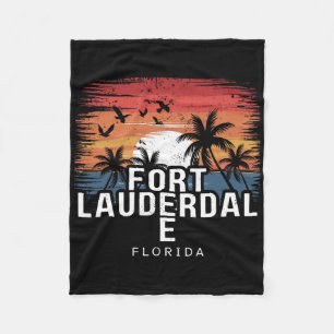 Fort Lauderdale Beach Florida Surfing Surfer Fleece Blanket