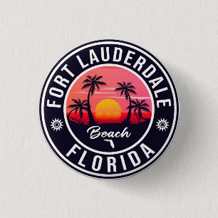 Fort Lauderdale Beach Florida Vintage 60s 1 Inch Round Button