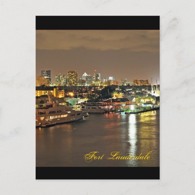Fort Lauderdale, Florida, America's Venice Postcard (Front)