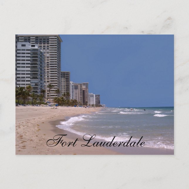 Fort Lauderdale Florida Beach & Ocean  Postcard (Front)