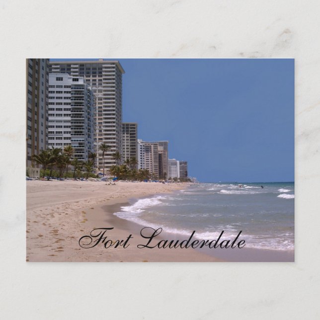 Fort Lauderdale Florida Beach & Ocean  Postcard (Front)