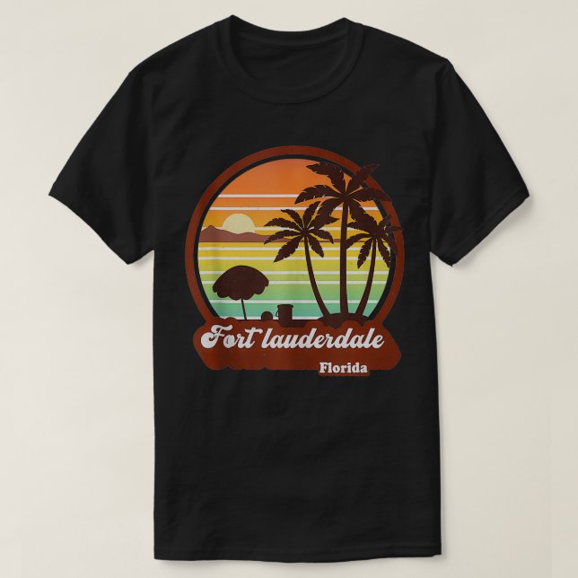 Fort Lauderdale Florida Beach Souvenir FT Lauderda T-Shirt (Design Front)