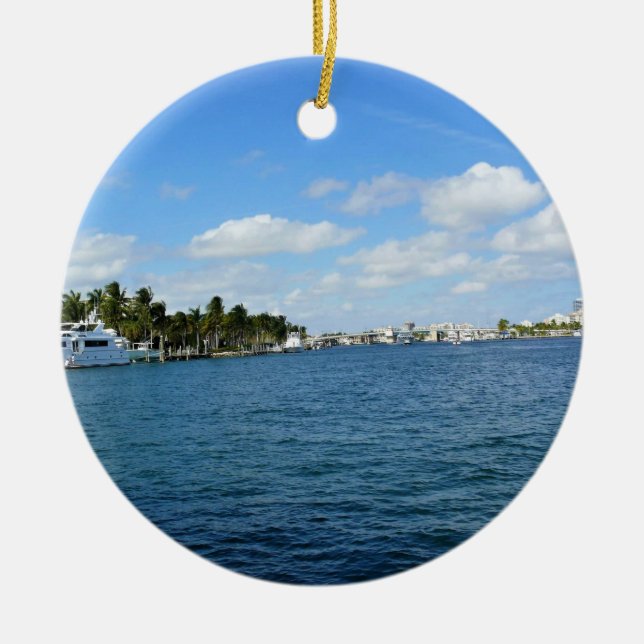 Fort Lauderdale, Florida Ceramic Ornament (Front)