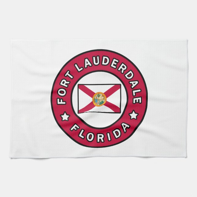 Fort Lauderdale Florida Kitchen Towel (Horizontal)