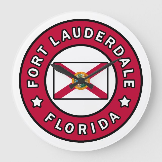 Fort Lauderdale Florida Large Clock (Front)