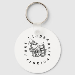 Fort Lauderdale Florida Octopus Saltwater Deep Sea Keychain