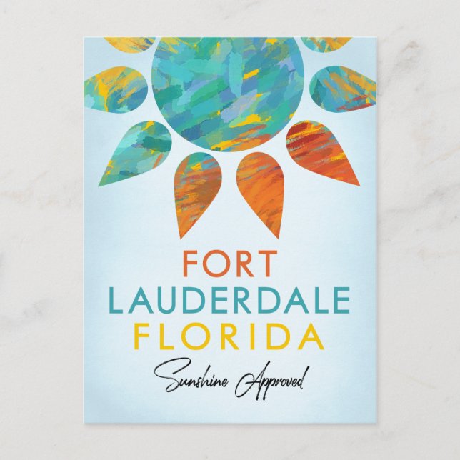 Fort Lauderdale Florida Sunshine Travel Postcard (Front)