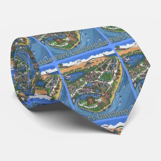Fort Lauderdale florida tie (Rolled)
