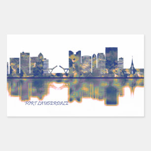 Fort Lauderdale Skyline Sticker