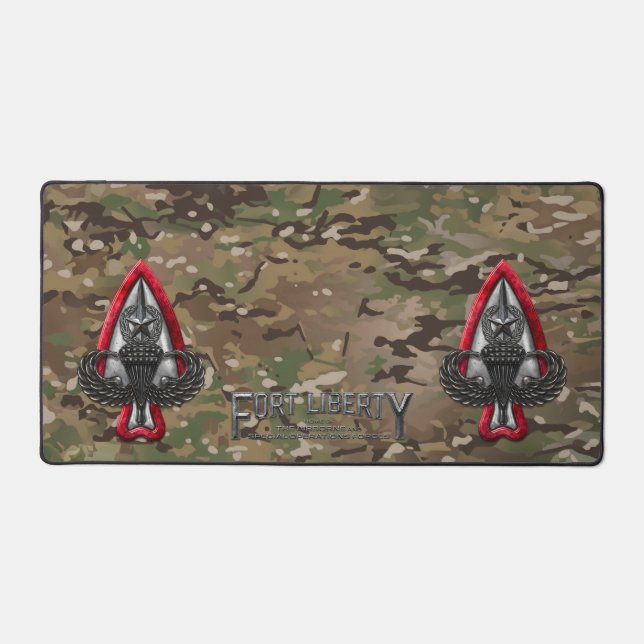 Fort Liberty Camo Desk Mat (Recto)