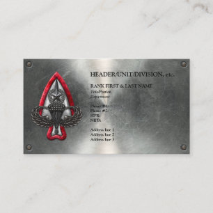 Fort Liberty Customizable Metallic Business Card