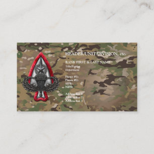 Fort Liberty Customizable OCP Camo Business Card
