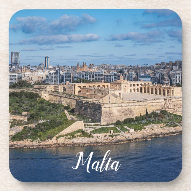 Fort Manoel and Sliema from Valletta, Malta Coaster (Front)