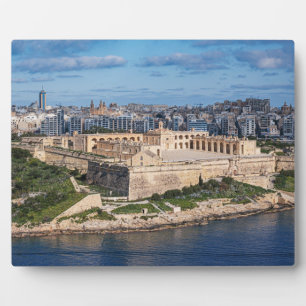 Fort Manoel and Sliema from Valletta, Malta Plaque