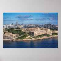 Fort Manoel and Sliema from Valletta, Malta