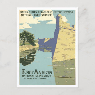 Fort Marion Monument in St. Augustine, Florida,  Postcard