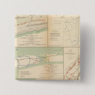 Fort Morgan, Ala 2 Inch Square Button
