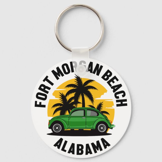 Fort Morgan Beach,Alabama Keychain (Front)