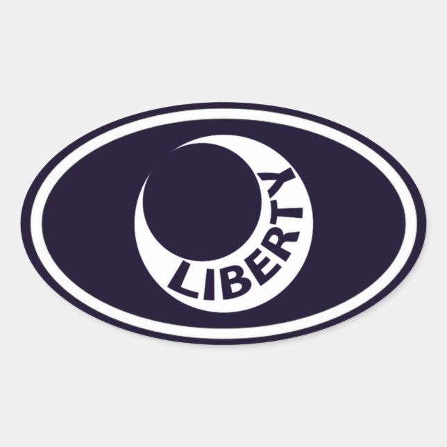 Fort Moultrie "Liberty" Crescent Oval Sticker (Front)